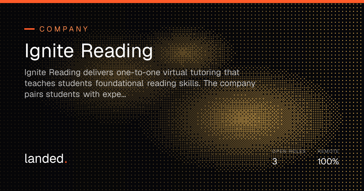 Ignite Reading careers: 3 jobs open in Oct 2026 | landed