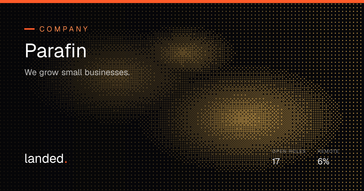 Parafin careers: 17 open roles, 6% remote, pay from $190k