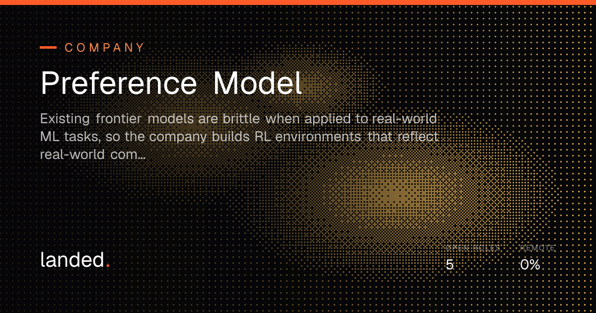 Preference Model careers: 4 jobs open in Oct 2026 | landed