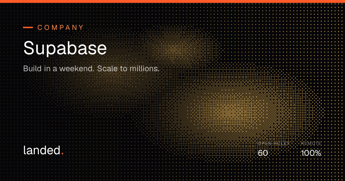 Supabase careers: 58 jobs open in Oct 2026 | landed