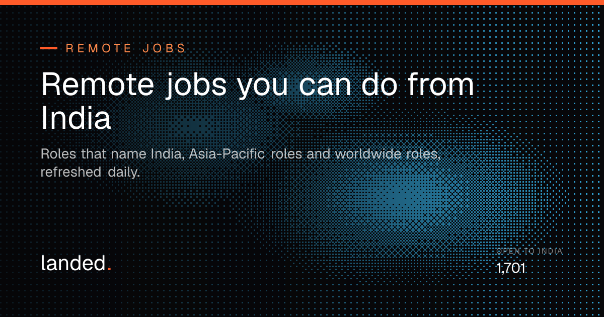 Remote Jobs in India by Time Zone (2026) | landed